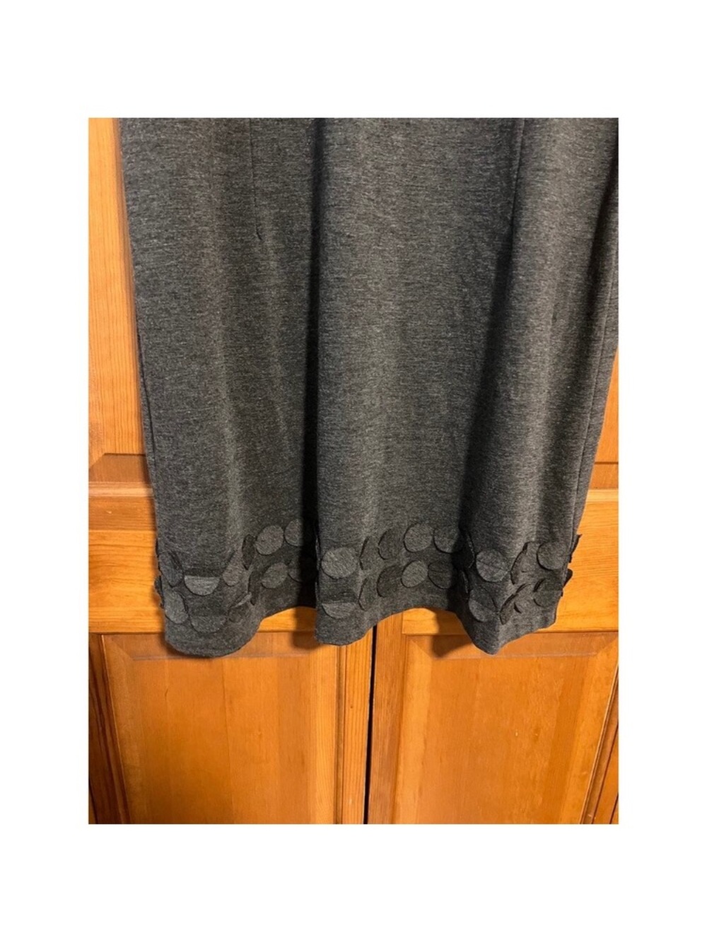 Boden Women's Long Sleeve Midi Dress Charcoal Gray Artsy Euro Chic SZ 14L - Picture 4 of 8